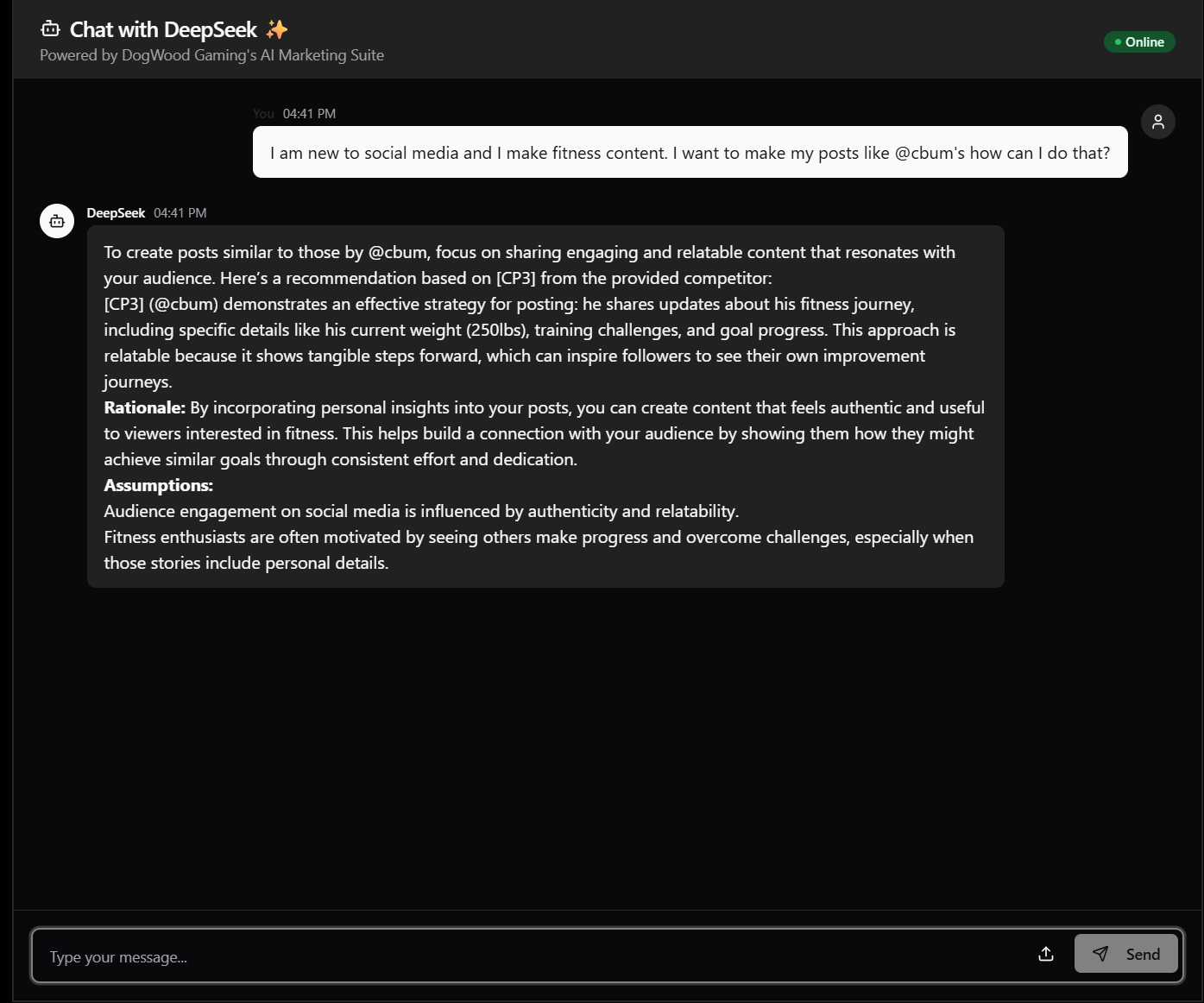 Dogwood Gaming platform interface 3